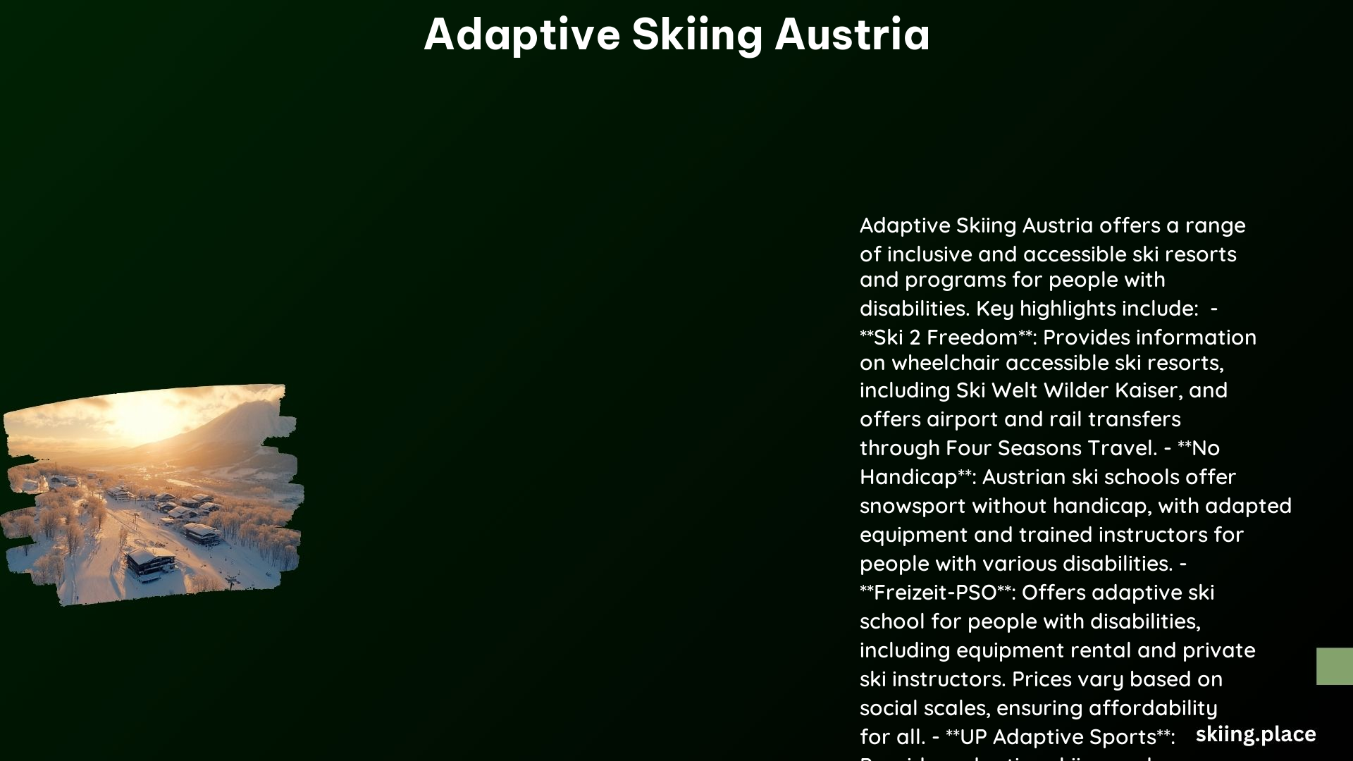 Adaptive Skiing Austria