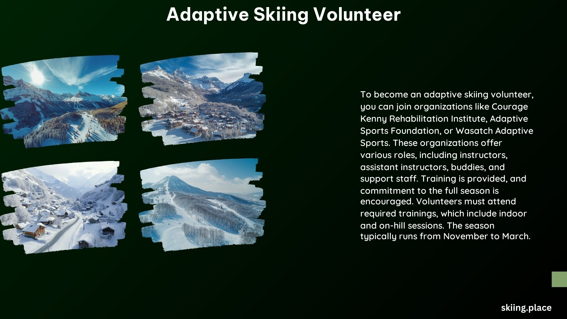 Adaptive Skiing Volunteer