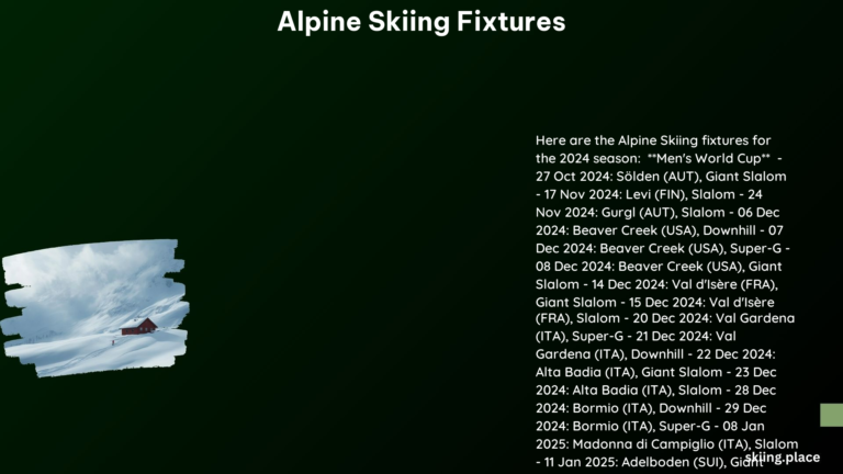 Alpine Skiing Fixtures