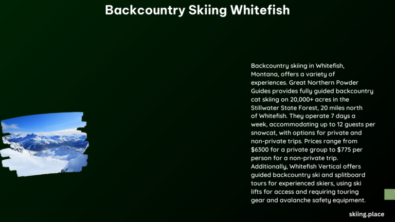 Backcountry Skiing Whitefish