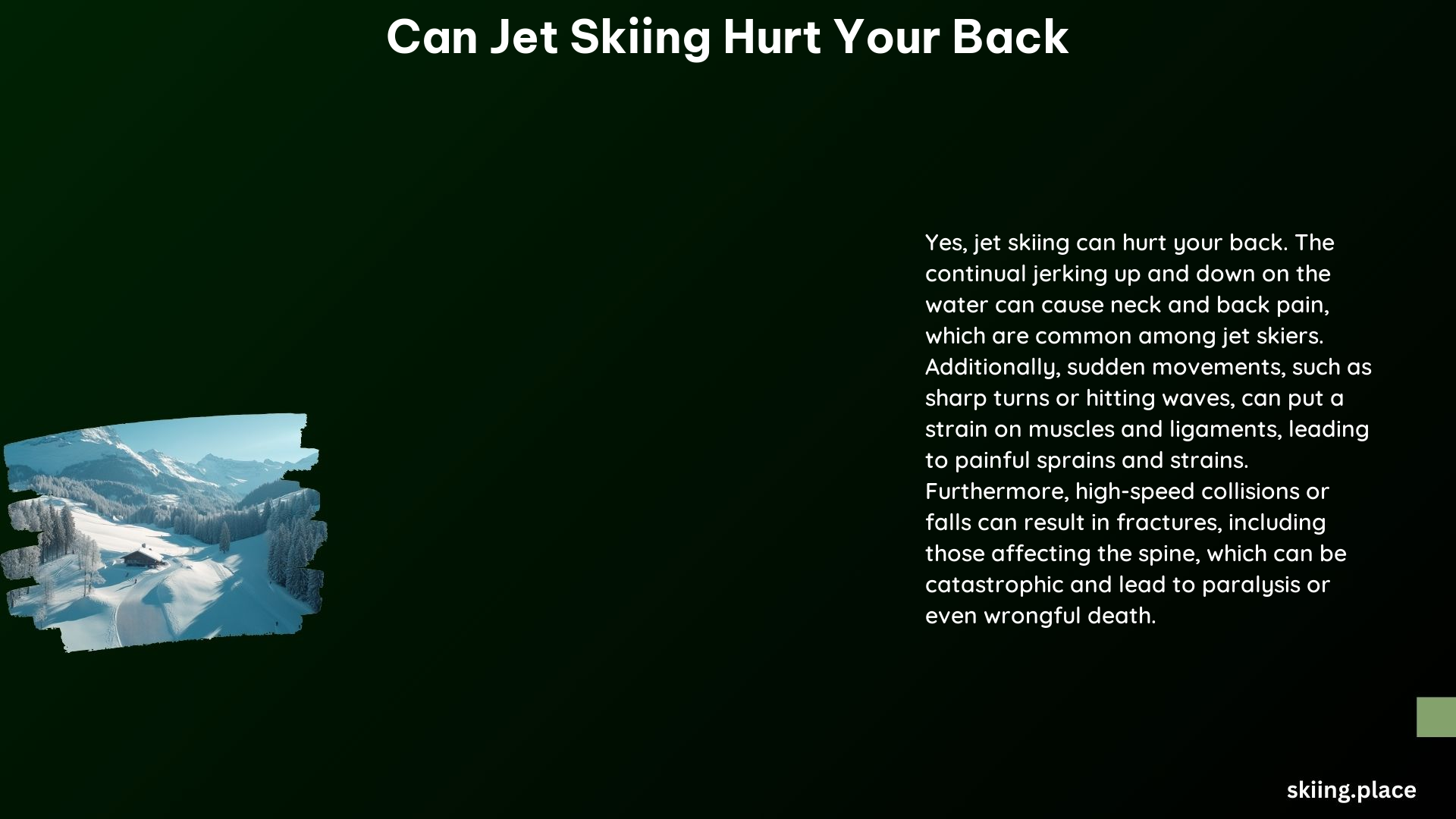 Can Jet Skiing Hurt Your Back