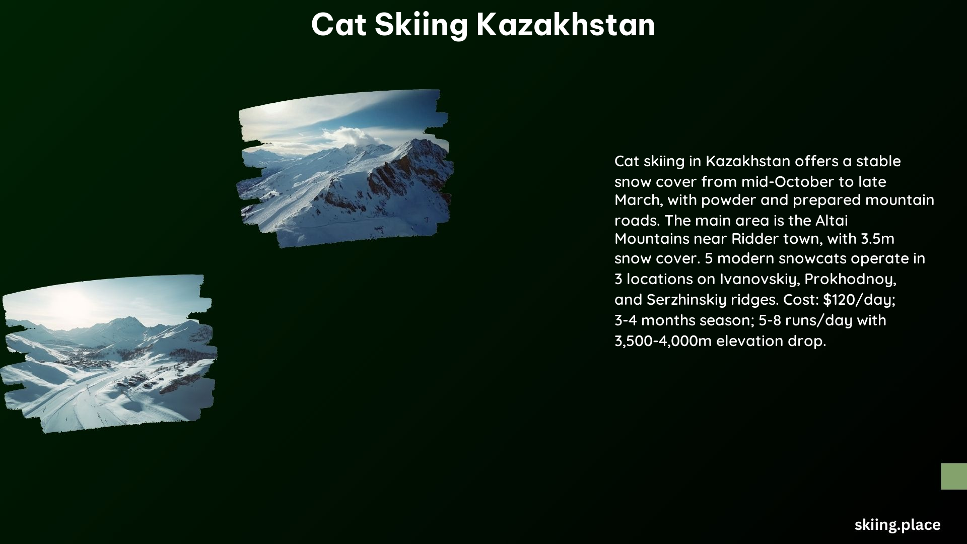 Cat Skiing Kazakhstan