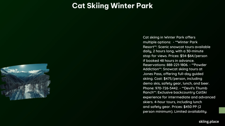 Cat Skiing Winter Park