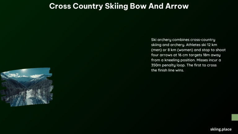 Cross Country Skiing Bow and Arrow