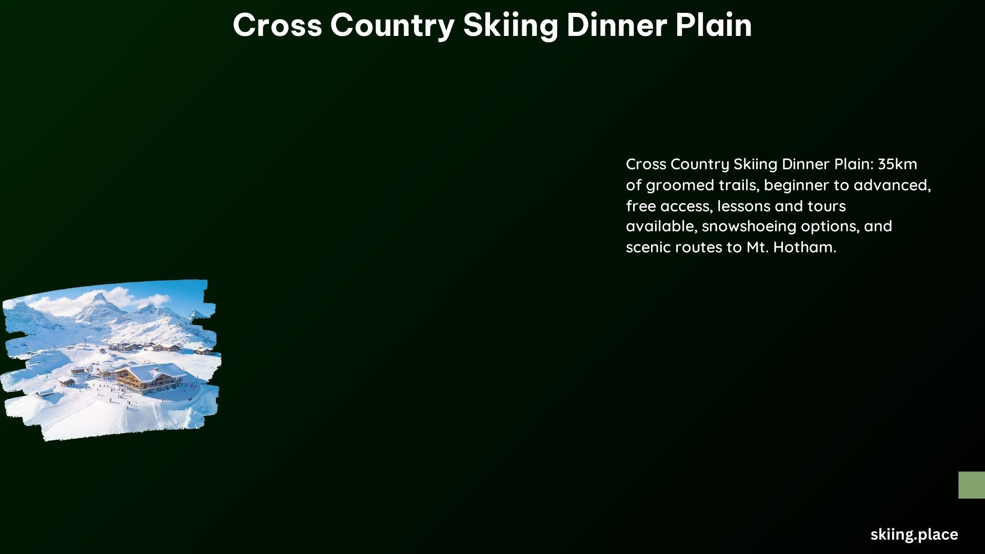 Cross Country Skiing Dinner Plain