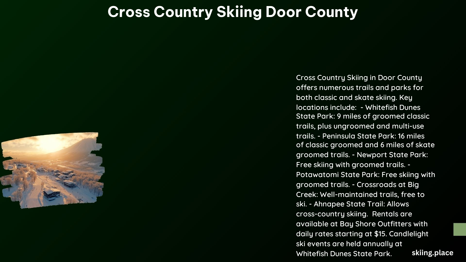 Cross Country Skiing Door County