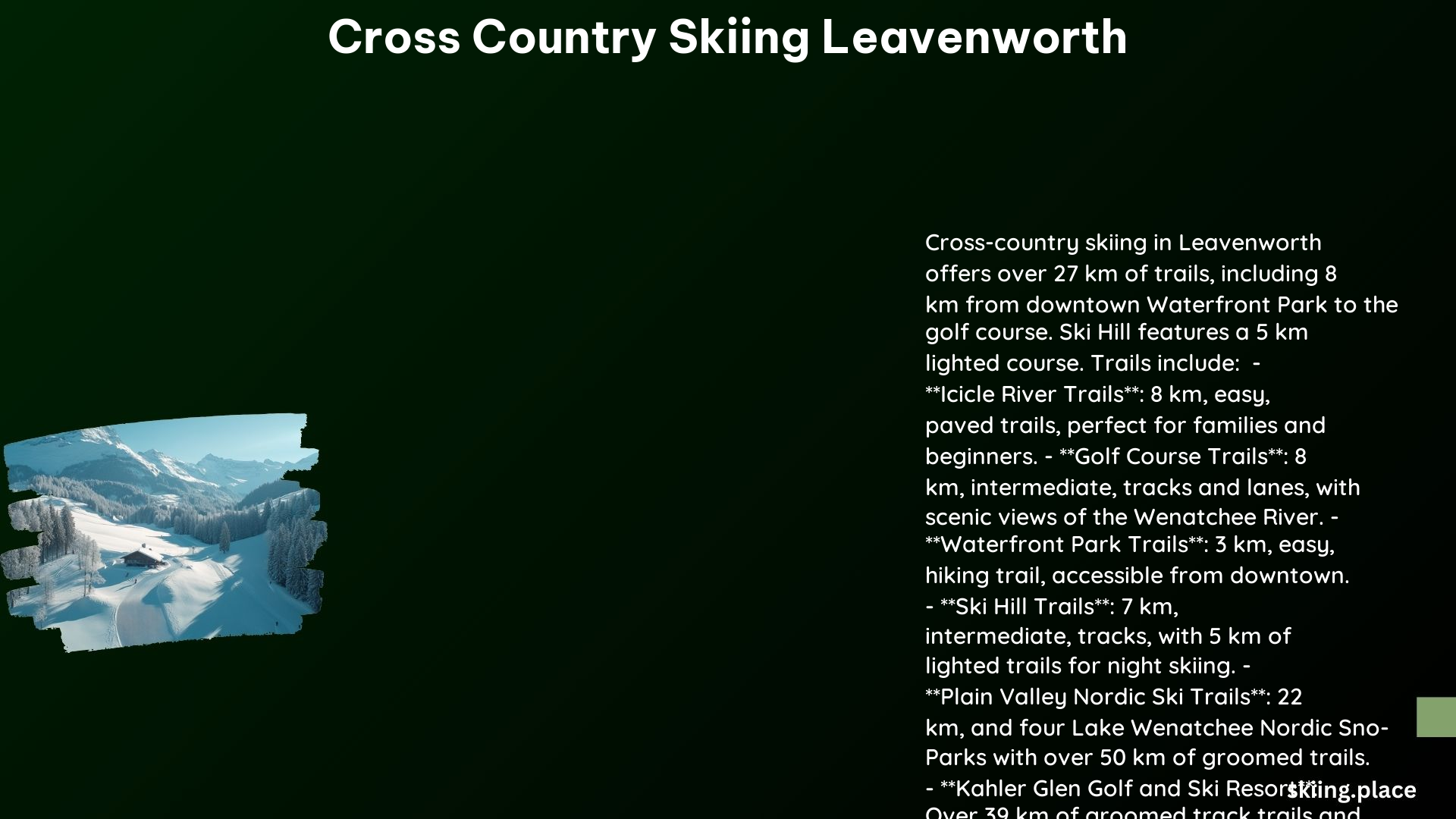 Cross Country Skiing Leavenworth