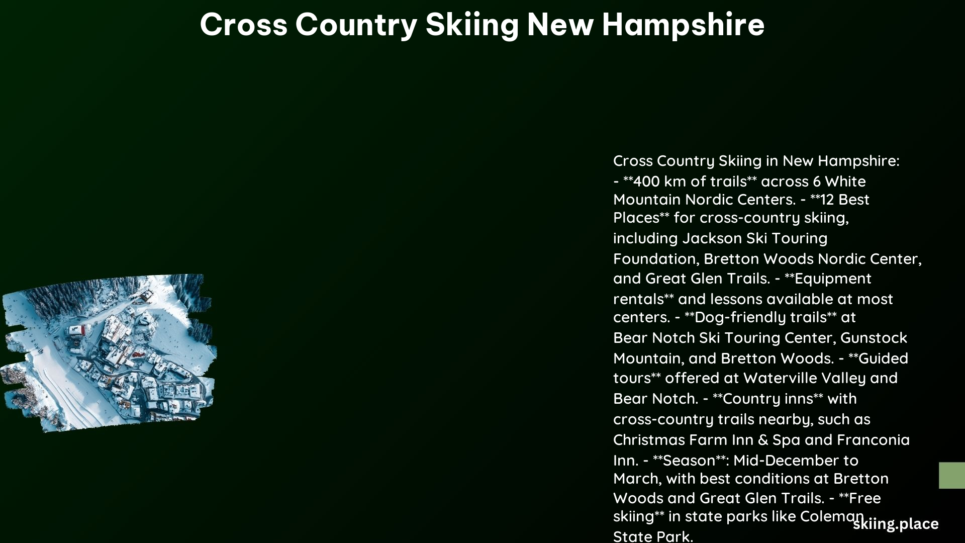 Cross Country Skiing New Hampshire