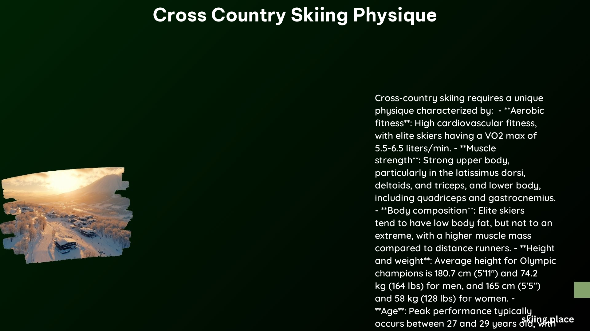 Cross Country Skiing Physique