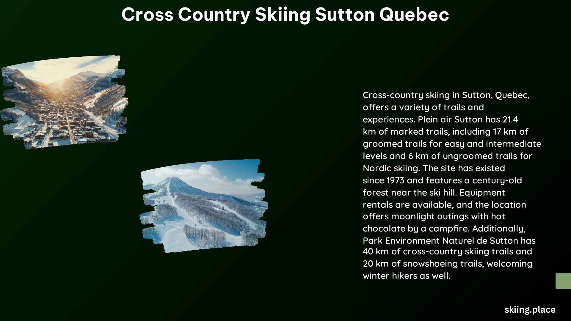 Cross Country Skiing Sutton Quebec