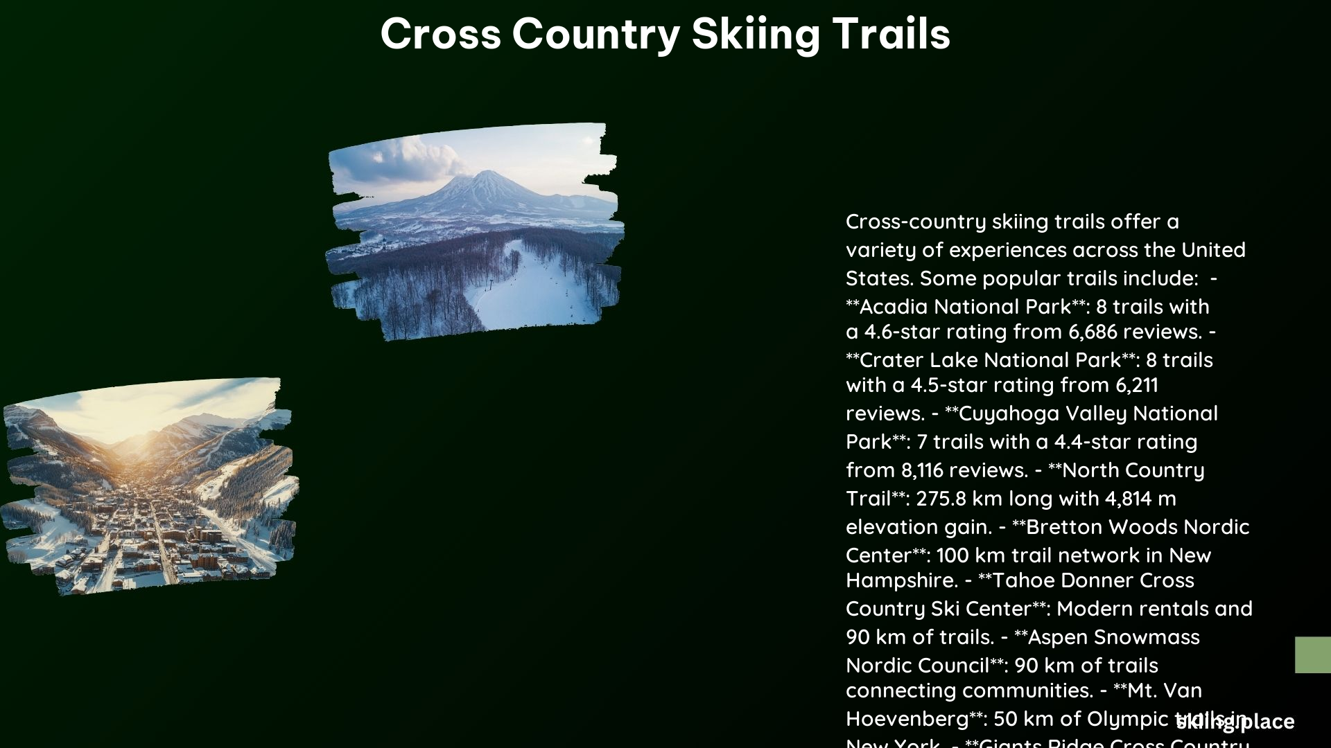 Cross Country Skiing Trails