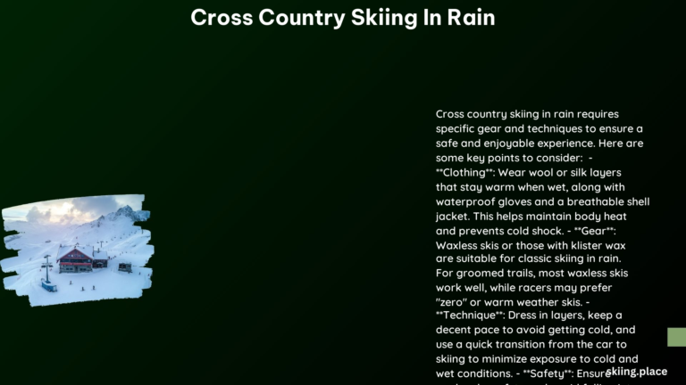 Cross Country Skiing in Rain