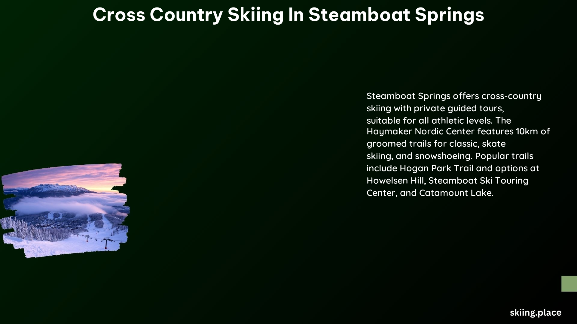 Cross Country Skiing in Steamboat Springs