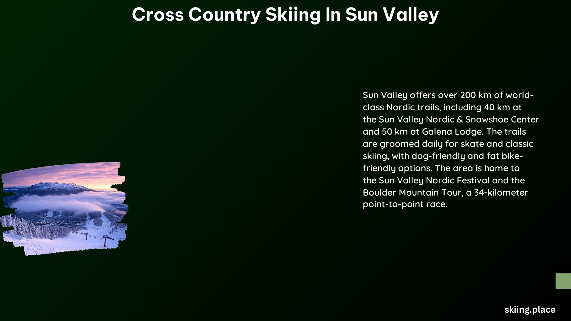 Cross Country Skiing in Sun Valley