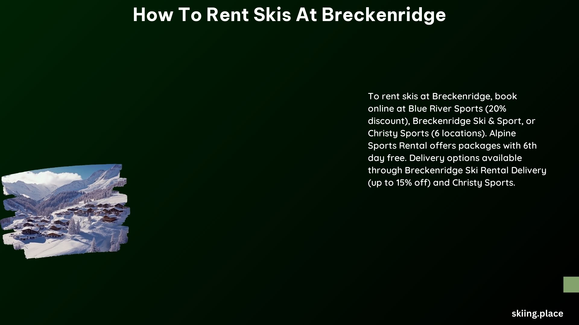 How to Rent Skis at Breckenridge