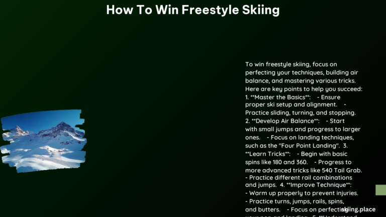 How to Win Freestyle Skiing