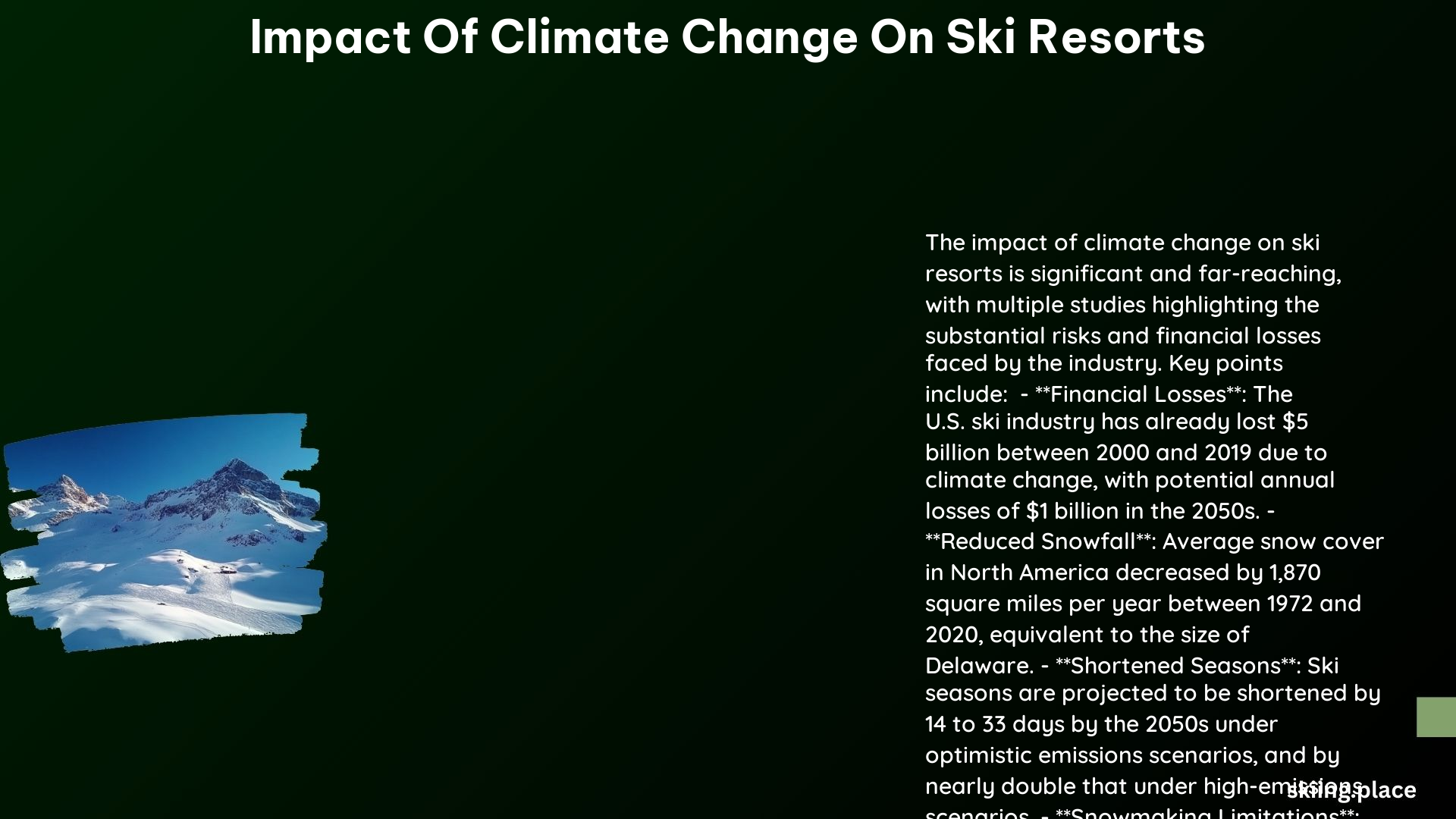 Impact of Climate Change on Ski Resorts