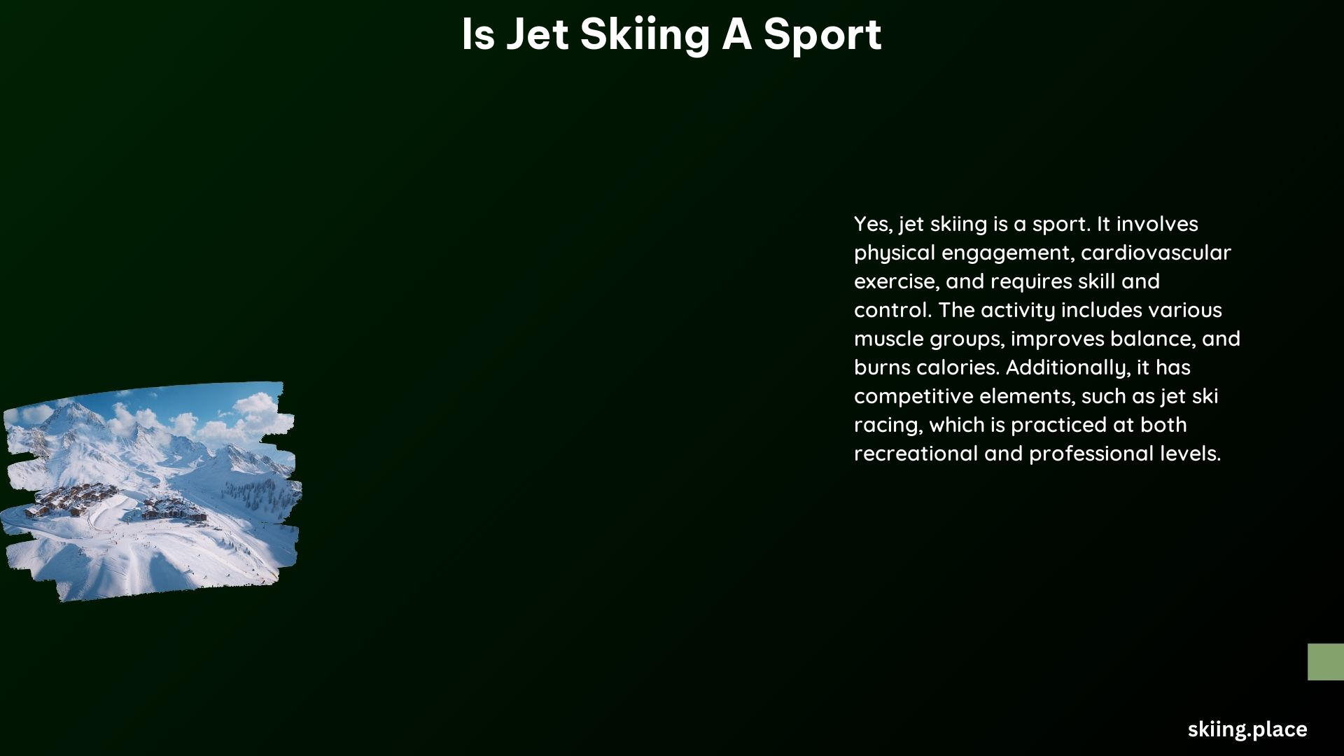 Is Jet Skiing a Sport