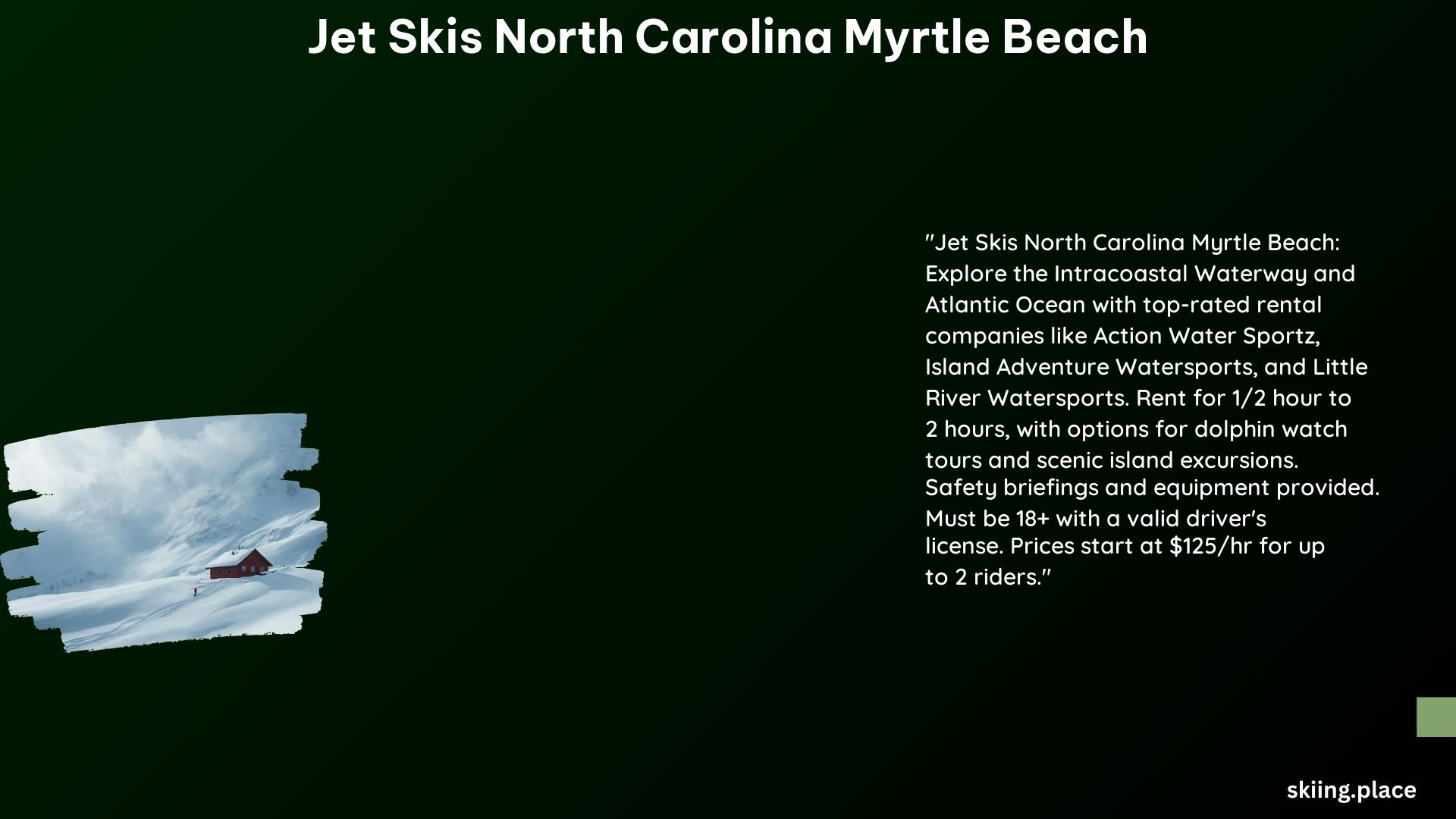 Jet Skis North Carolina Myrtle Beach