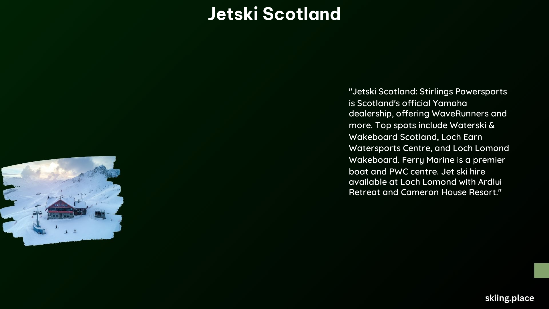 Jetski Scotland