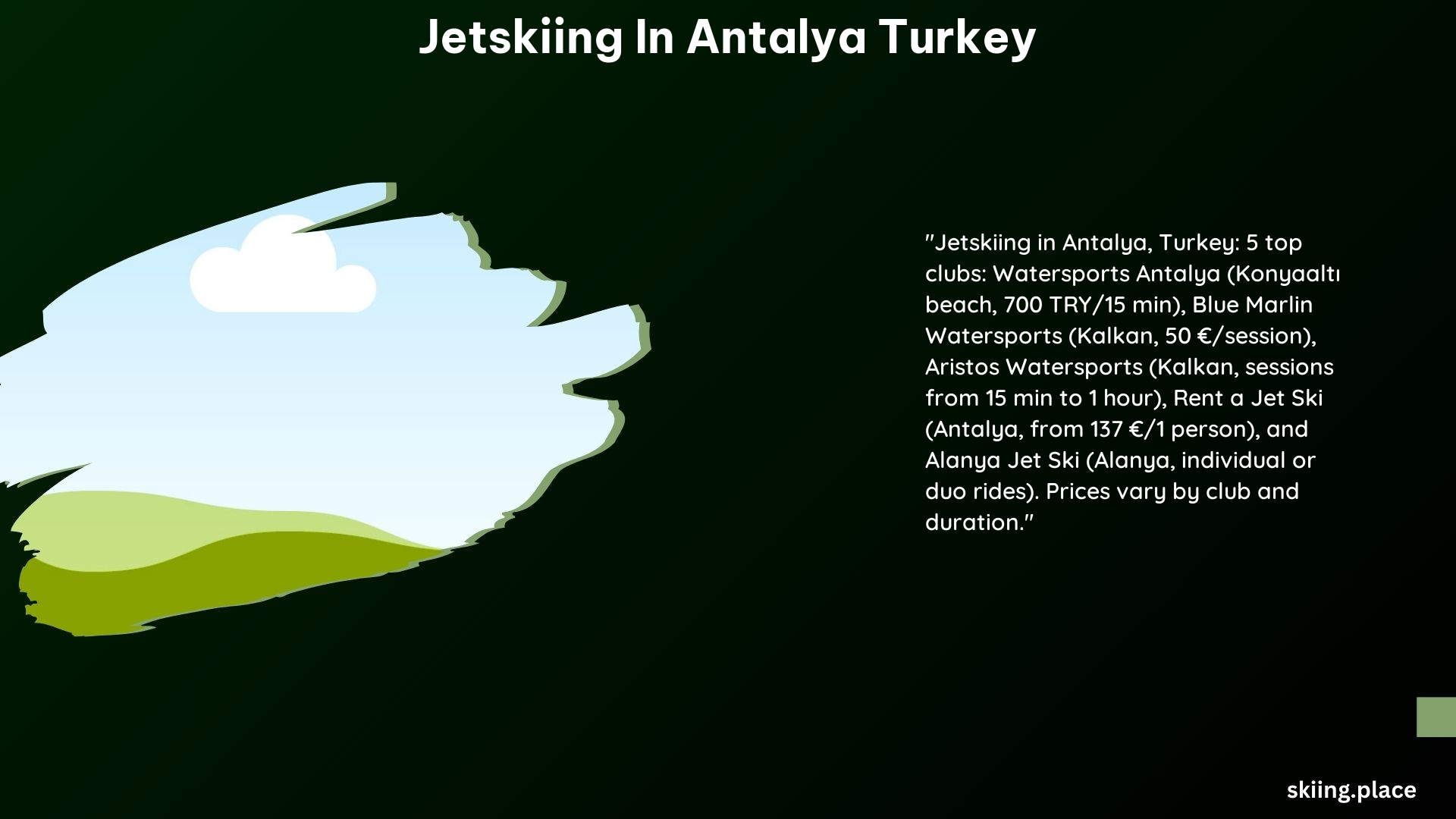 Jetskiing in Antalya Turkey