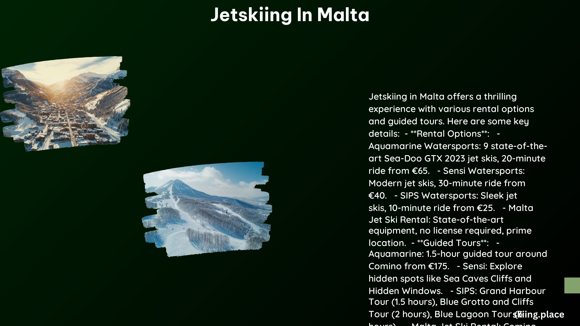 Jetskiing in Malta