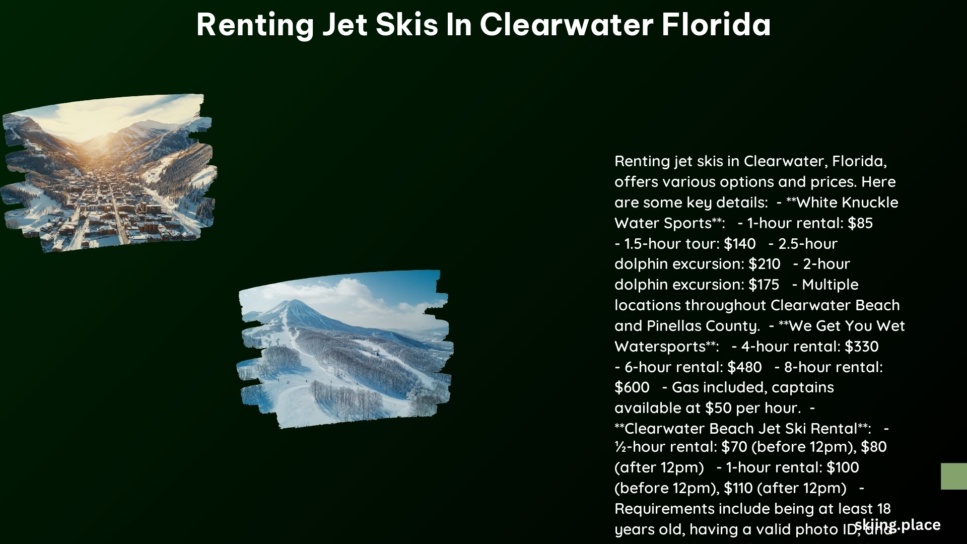 Renting Jet Skis in Clearwater Florida