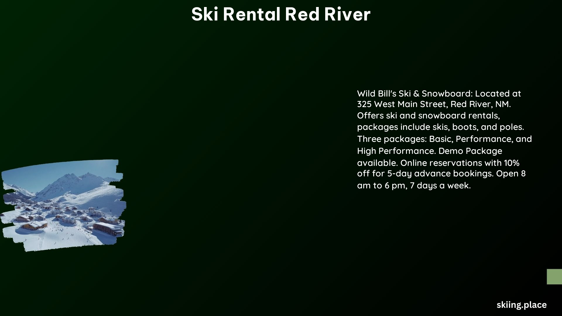 Ski Rental Red River