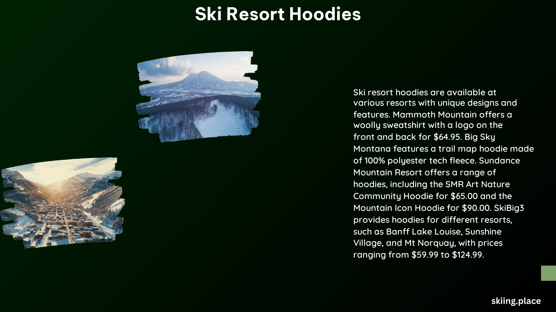 Ski Resort Hoodies