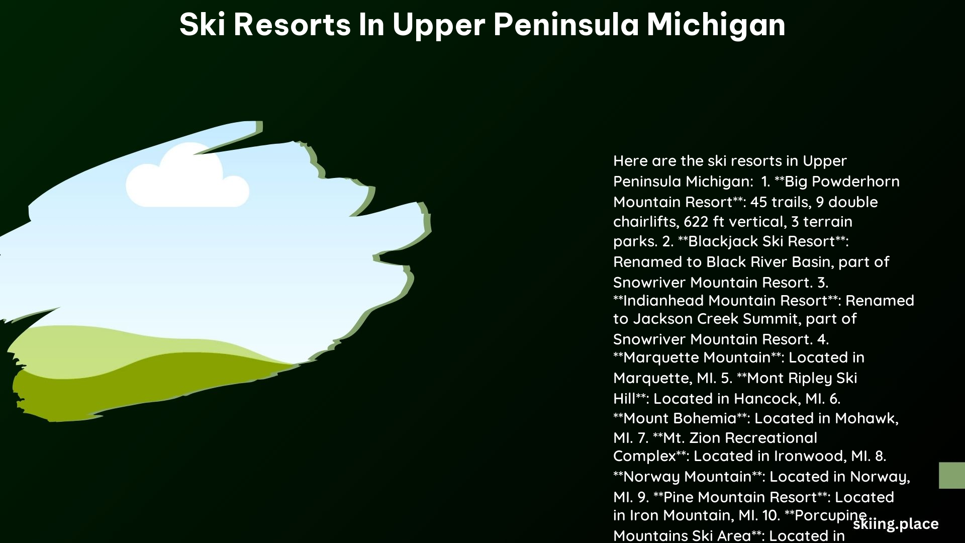 Ski Resorts in Upper Peninsula Michigan