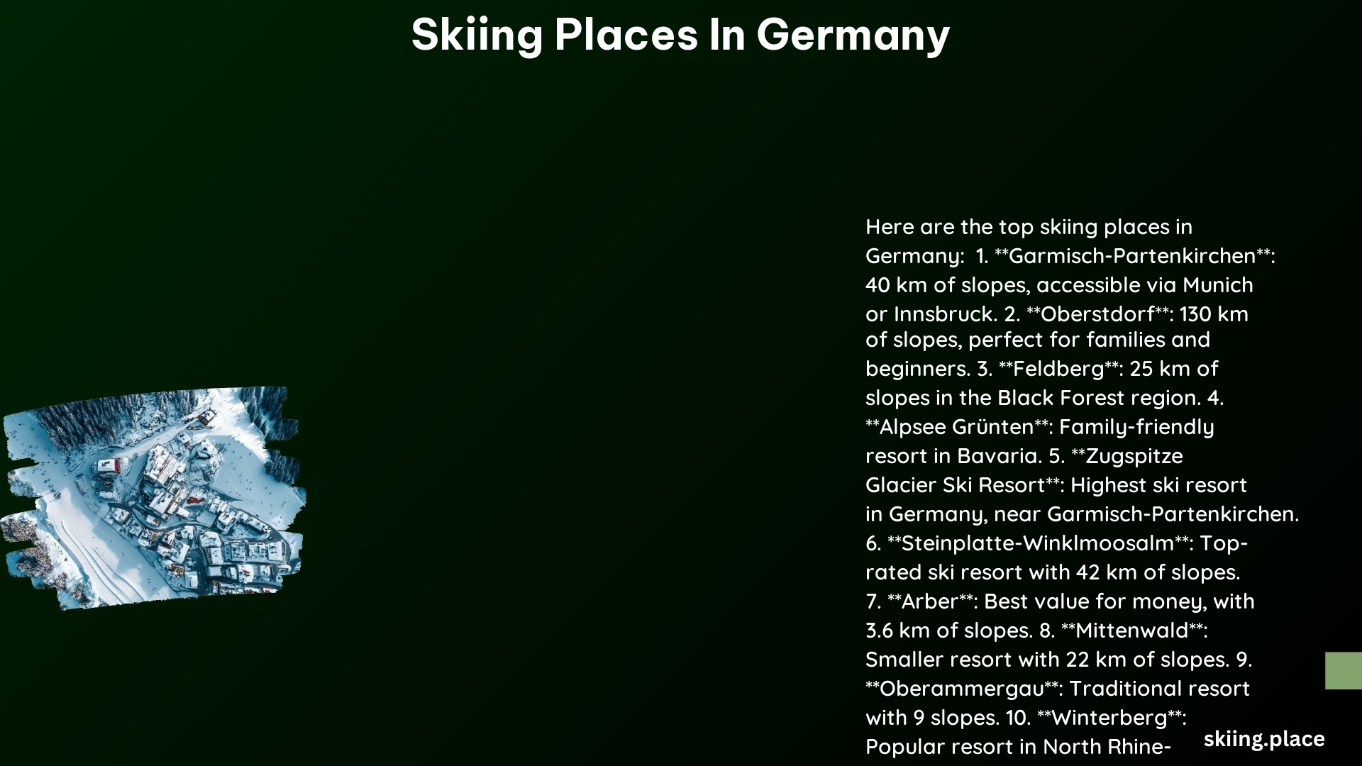 Skiing Places in Germany