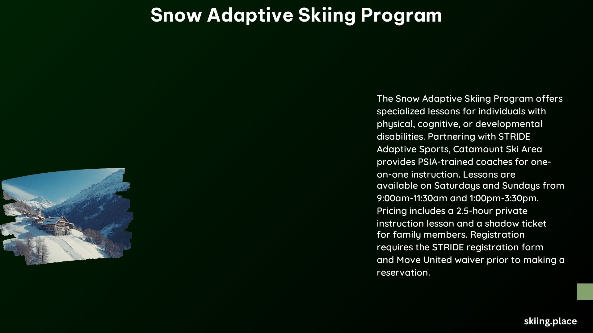 Snow Adaptive Skiing Program