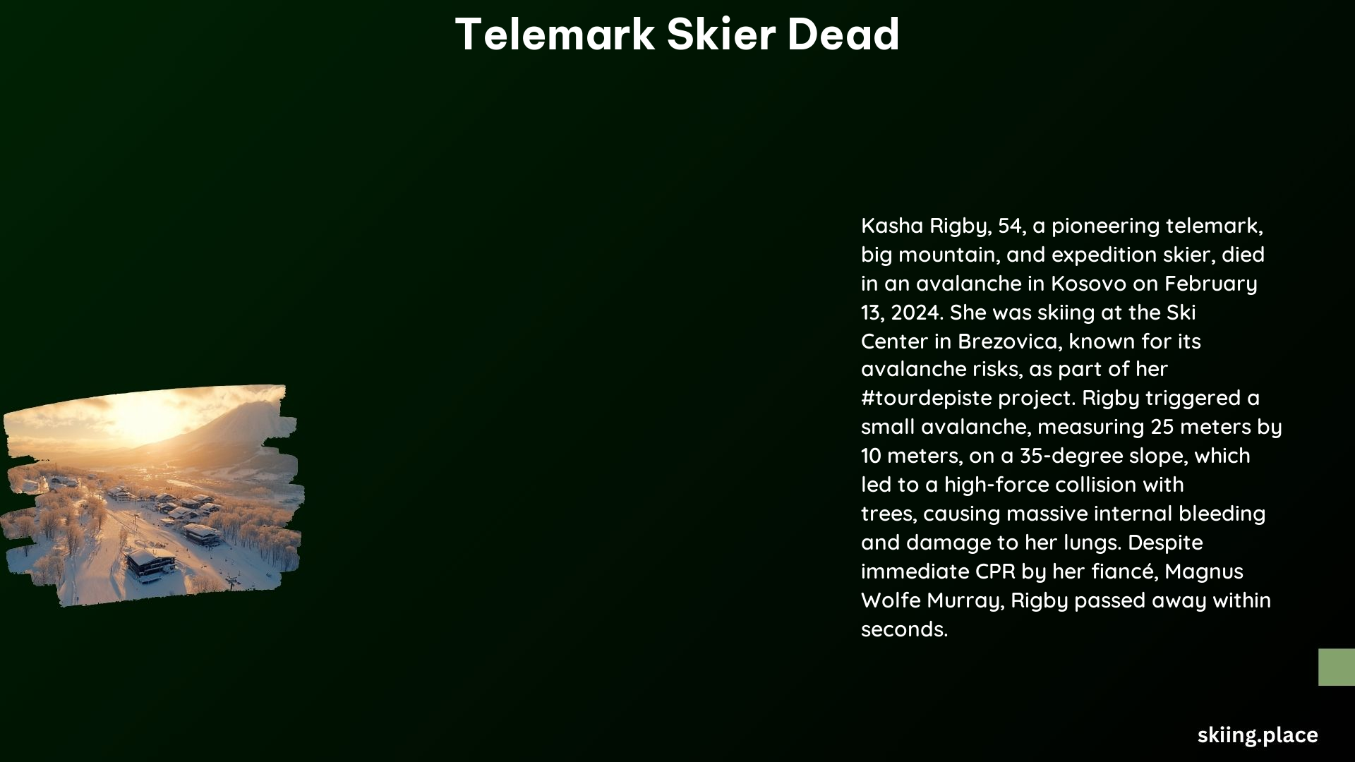 Telemark Skier Dead