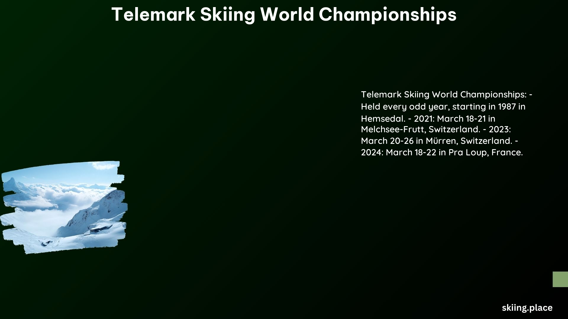 Telemark Skiing World Championships