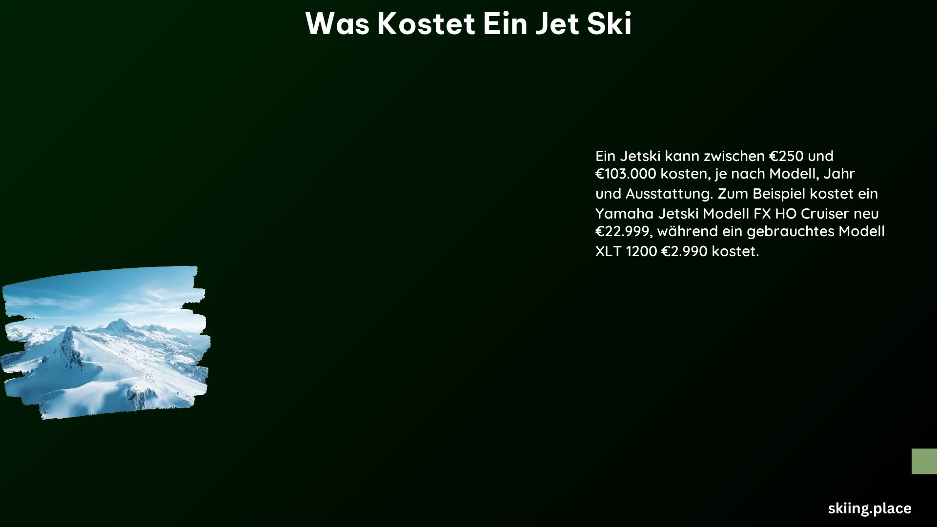 Was Kostet Ein Jet Ski