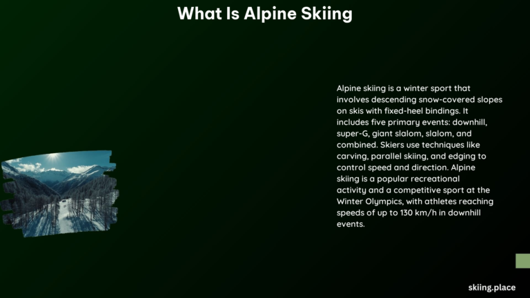 What Is Alpine Skiing