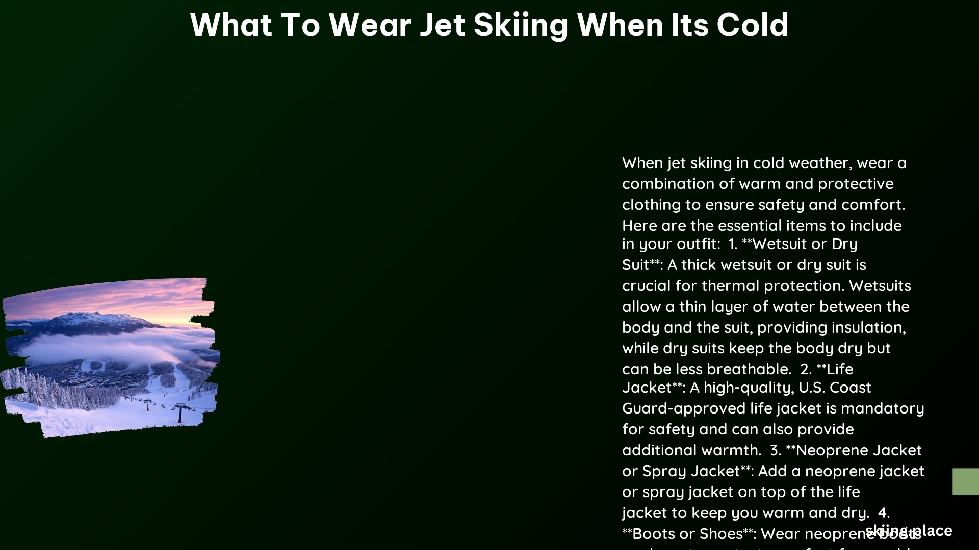 What to Wear Jet Skiing When Its Cold