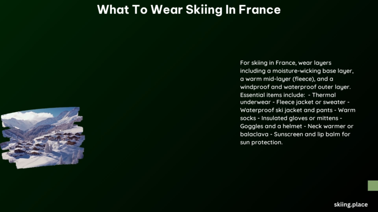 What to Wear Skiing in France