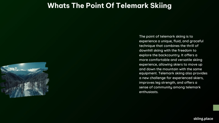 Whats the Point of Telemark Skiing